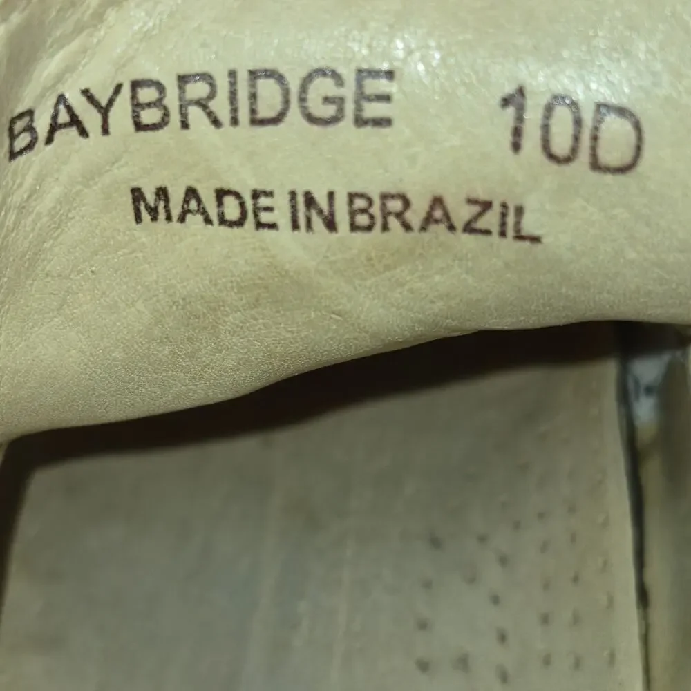Belvedere Bay Bridge Men's Brown Leather Bicycle-Toe Derby Dress Shoes Brazil 10